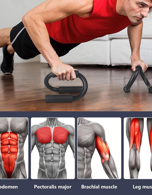 Load image into Gallery viewer, Push up Bar S Shapes Non-Slip Fitness Stand Exercise Grips Strength Workout Equipment Home Gym
